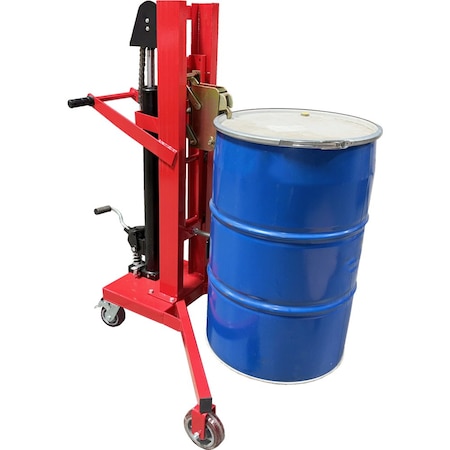Pake Handling Tools Hydraulic Drum Lifter & Transporter, 990 lb. Cap., for 30/55/85 Gallon Drums PAKDT-DTF450